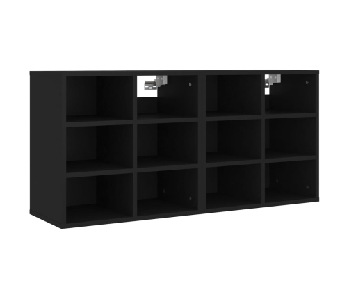 Muebles zapateros 2 uds negro 52,5x30x50 cm