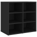 Muebles zapateros 2 uds negro 52,5x30x50 cm