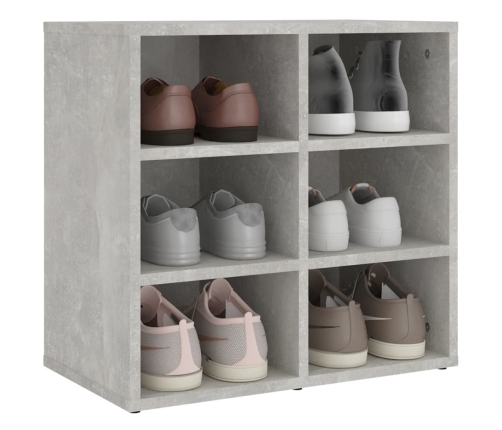 Muebles zapatero 2 uds color gris hormigón 52,5x30x50 cm