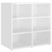 Mueble zapatero blanco brillante 52,5x30x50 cm