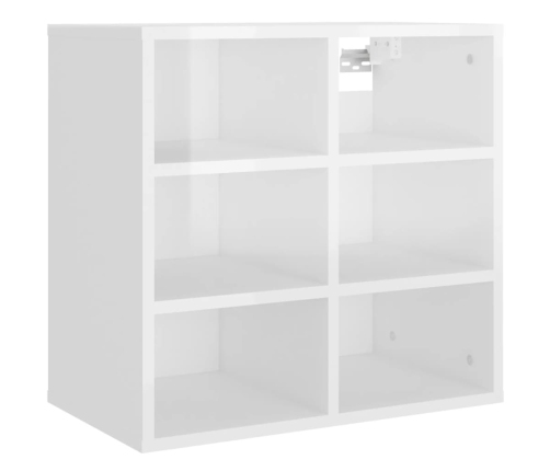 Mueble zapatero blanco brillante 52,5x30x50 cm