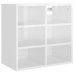 Mueble zapatero blanco brillante 52,5x30x50 cm