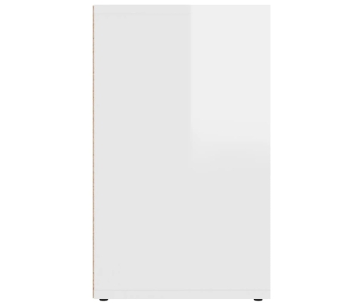 Mueble zapatero blanco brillante 52,5x30x50 cm