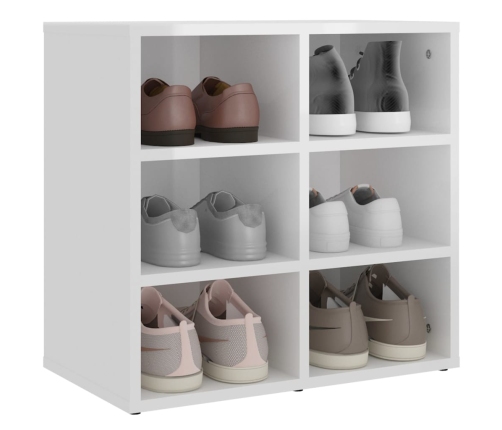 Mueble zapatero blanco brillante 52,5x30x50 cm