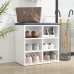 Mueble zapatero blanco brillante 52,5x30x50 cm