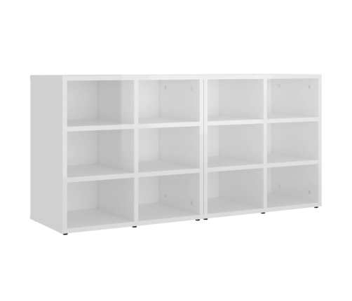 Muebles zapatero 2 unidades blanco brillante 52,5x30x50 cm