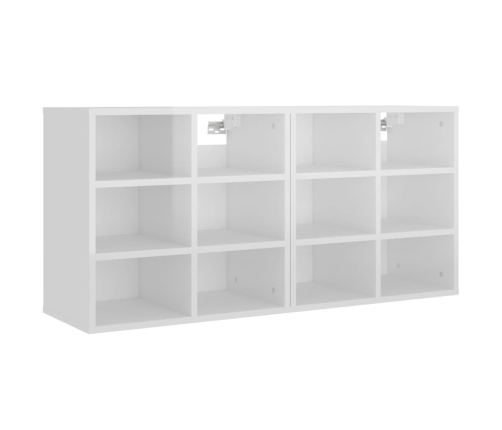 Muebles zapatero 2 unidades blanco brillante 52,5x30x50 cm