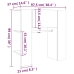 Mueble de recibidor madera de ingeniería blanco 97,5x37x99 cm