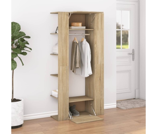 Mueble de recibidor madera ingeniería roble Sonoma 97,5x37x99cm