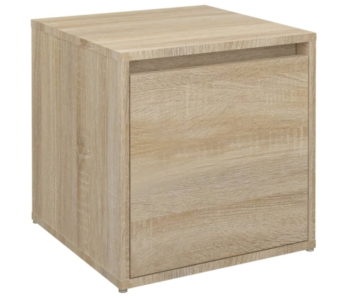 Cajón taburete madera contrachapada roble Sonoma 40,5x40x40 cm