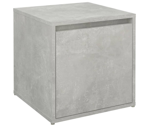 Cajón taburete madera contrachapada gris hormigón 40,5x40x40 cm