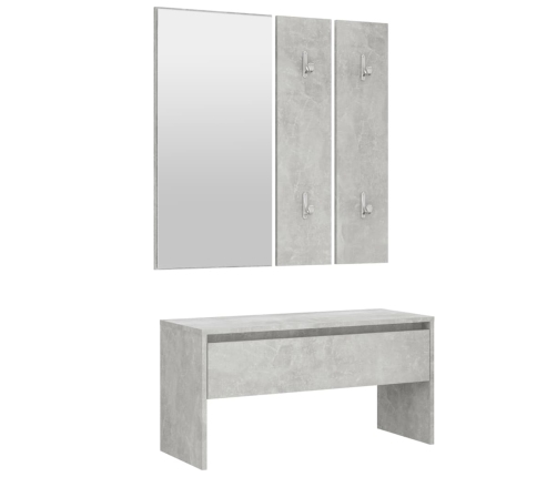 Set de muebles de recibidor madera contrachapada gris hormigón