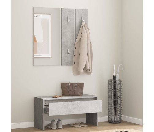 Set de muebles de recibidor madera contrachapada gris hormigón