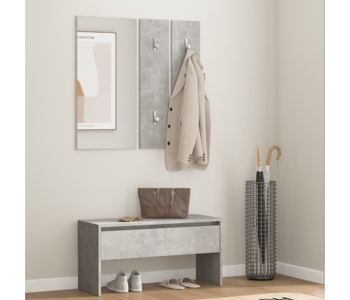 Set de muebles de recibidor madera contrachapada gris hormigón