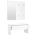 Set de muebles de recibidor madera contrachapada blanco brillo