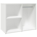 Mueble vestidor madera contrachapada blanco 80x40x65 cm