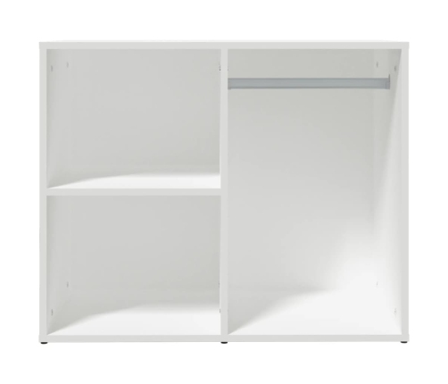 Mueble vestidor madera contrachapada blanco 80x40x65 cm