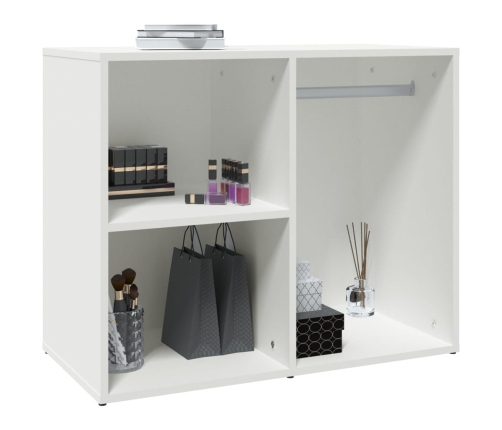 Mueble vestidor madera contrachapada blanco 80x40x65 cm