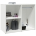 Mueble vestidor madera contrachapada blanco 80x40x65 cm