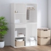 Mueble vestidor madera contrachapada blanco 80x40x65 cm