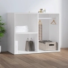 Mueble vestidor madera contrachapada blanco 80x40x65 cm