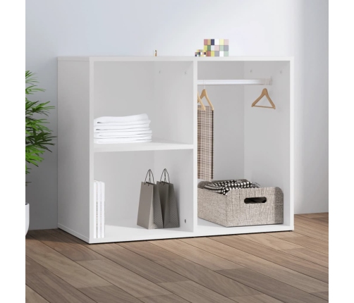 Mueble vestidor madera contrachapada blanco 80x40x65 cm