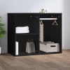 Mueble de vestidor madera de ingeniería negro 80x40x65 cm