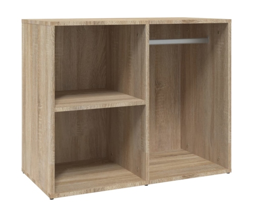 Mueble vestidor madera contrachapada roble Sonoma 80x40x65 cm