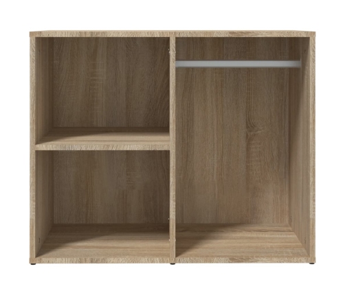 Mueble vestidor madera contrachapada roble Sonoma 80x40x65 cm