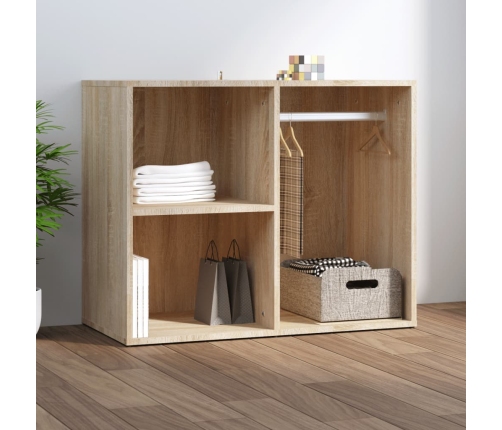 Mueble vestidor madera contrachapada roble Sonoma 80x40x65 cm