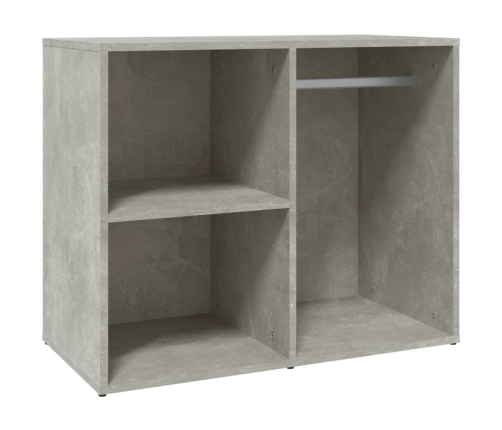 Mueble vestidor madera contrachapada gris hormigón 80x40x65 cm