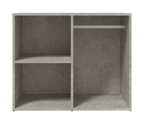 Mueble vestidor madera contrachapada gris hormigón 80x40x65 cm