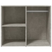 Mueble vestidor madera contrachapada gris hormigón 80x40x65 cm