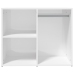 Mueble vestidor madera contrachapada blanco brillo 80x40x65 cm