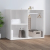 Mueble vestidor madera contrachapada blanco brillo 80x40x65 cm