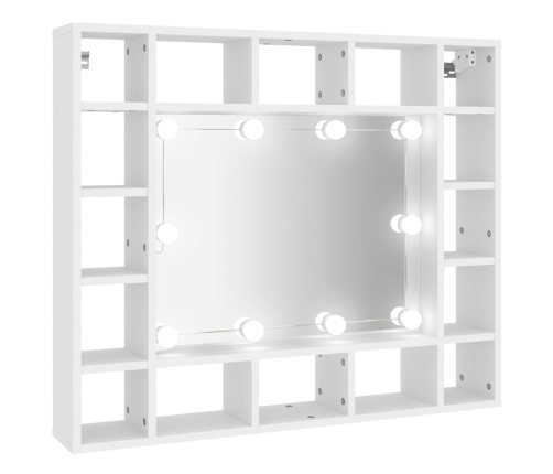 Mueble con espejo y LED blanco 91x15x76,5 cm