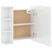 Mueble con espejo y luces LED blanco brillante 70x16,5x60 cm