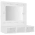 Mueble con espejo y luces LED blanco 60x31,5x62 cm