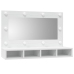 Mueble con espejo y luces LED blanco 90x31,5x62 cm