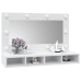 Mueble con espejo y luces LED blanco 90x31,5x62 cm