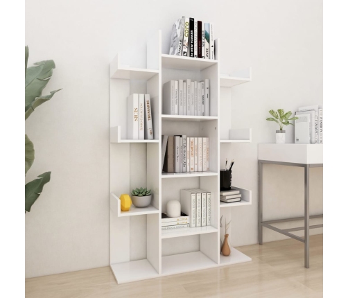 Estantería librería madera contrachapada blanco 86x25,5x140 cm