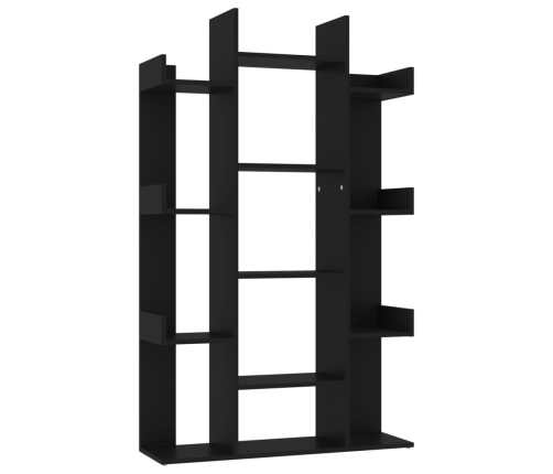 Librería de madera contrachapada negro 86x25,5x140 cm