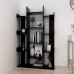 Librería de madera contrachapada negro 86x25,5x140 cm