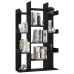 Librería de madera contrachapada negro 86x25,5x140 cm