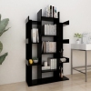 Librería de madera contrachapada negro 86x25,5x140 cm