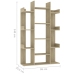 Estantería de madera de ingeniería roble Sonoma 86x25,5x140 cm