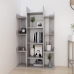 Librería de madera contrachapada gris hormigón 86x25,5x140 cm