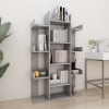 Librería de madera contrachapada gris hormigón 86x25,5x140 cm