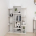 Librería de madera contrachapada blanco brillante 86x25,5x140cm