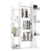 Librería de madera contrachapada blanco brillante 86x25,5x140cm